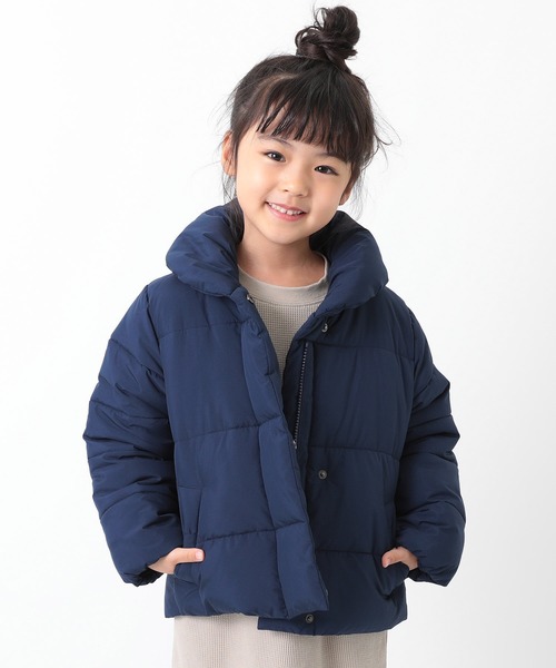 devirock（デビロック）の「女児中綿ジャケット（ダウンジャケット/コート・キッズ・ワイン/ベージュ/ラベンダー/ネイビー/チャコール・80ｃｍ/150cm/110cm/140cm/90cm/100cm/160cm/130cm/120cm）」の4枚目の写真