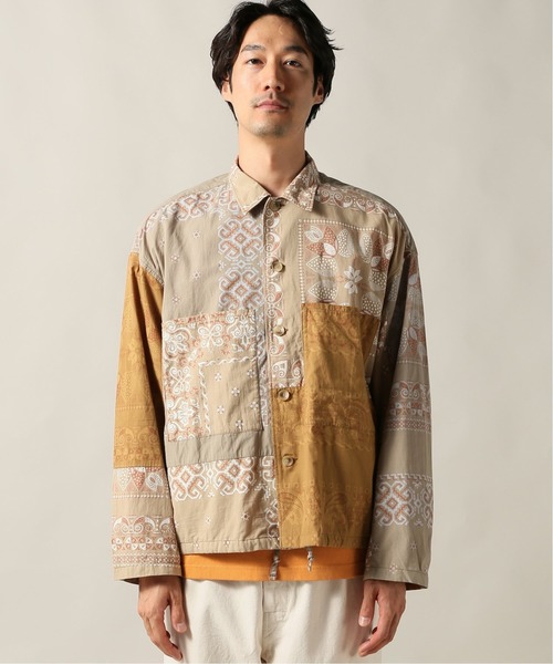 JOURNAL STANDARD J.S HOMESTEAD(ジャーナルスタンダードホームステッド)の「BANDANA PATCHWORK CPO#(ブルゾン・メンズ・ブラック/ベージュ・MEDIUM/LARGE)」の4枚目の写真