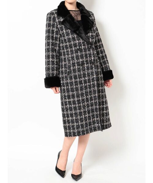 RESEXXY（リゼクシー）の「ボンディングツイードコート（その他アウター・レディース・ブラック/ベージュ・FREE）」の21枚目の写真