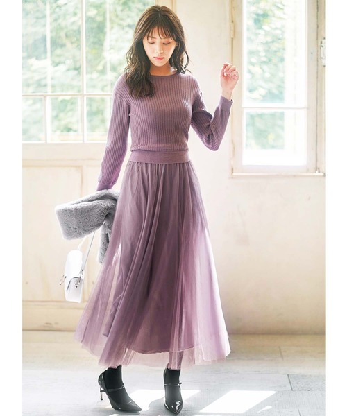 GeeRA(ジーラ)の「前後2WAYチュールドッキングワンピース(ワンピース・レディース・ブラック/パープル/ベージュ/グリーン・XX-LARGE/MEDIUM/X-LARGE/LARGE)」の10枚目の写真