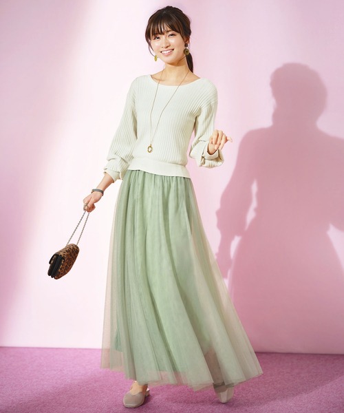 GeeRA(ジーラ)の「前後2WAYチュールドッキングワンピース(ワンピース・レディース・ブラック/パープル/ベージュ/グリーン・XX-LARGE/MEDIUM/X-LARGE/LARGE)」の7枚目の写真