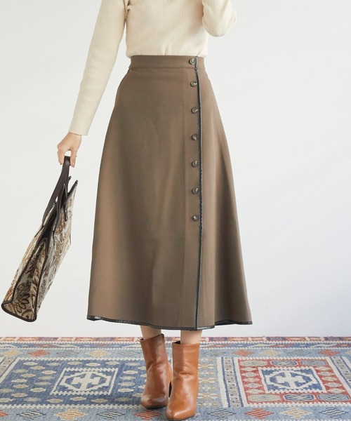 セール パイピングフレアスカート スカート Doux Archives ドゥアルシーヴ のファッション通販 Zozotown