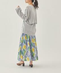 EMMEL REFINES | ＜ EMMEL REFINES（エメル リファインズ） ＞EM HW ボカシプリント ロングスカート －ウォッシャブル－(スカート)