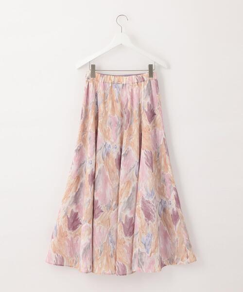 EMMEL REFINES（エメルリファインズ）の「＜ EMMEL REFINES（エメル リファインズ） ＞EM HW ボカシプリント ロングスカート －ウォッシャブル－（スカート・レディース・ライトピンク/コバルトブルー・S/M/XS）」の17枚目の写真