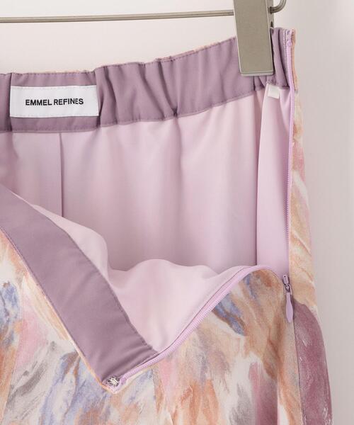 EMMEL REFINES（エメルリファインズ）の「＜ EMMEL REFINES（エメル リファインズ） ＞EM HW ボカシプリント ロングスカート －ウォッシャブル－（スカート・レディース・ライトピンク/コバルトブルー・S/M/XS）」の9枚目の写真