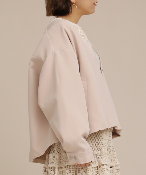 ap retro(アプレトロ)の「ノーカラーオーバージャケット【ZOZOTOWN限定商品】(ノーカラージャケット・レディース・オフホワイト/ベージュ/ブラック・FREE)」の14枚目の写真