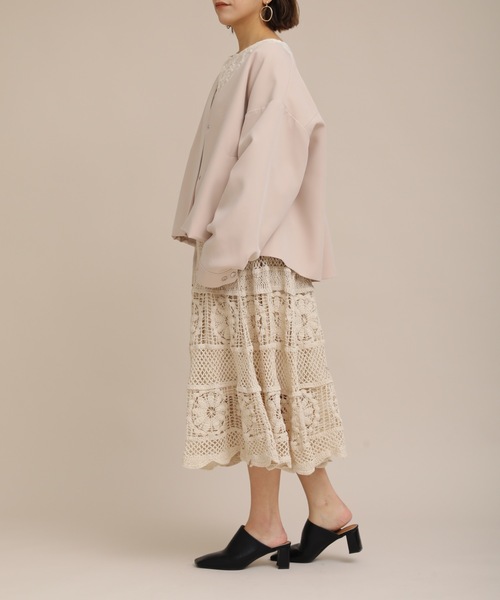 ap retro(アプレトロ)の「ノーカラーオーバージャケット【ZOZOTOWN限定商品】(ノーカラージャケット・レディース・オフホワイト/ベージュ/ブラック・FREE)」の21枚目の写真