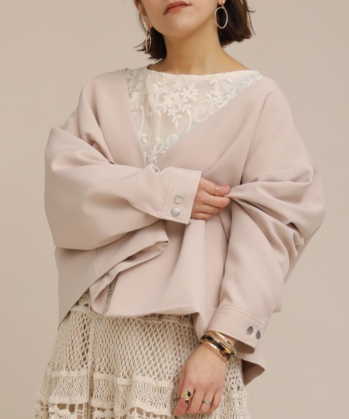 ap retro(アプレトロ)の「ノーカラーオーバージャケット【ZOZOTOWN限定商品】(ノーカラージャケット・レディース・オフホワイト/ベージュ/ブラック・FREE)」の10枚目の写真