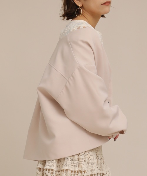 ap retro(アプレトロ)の「ノーカラーオーバージャケット【ZOZOTOWN限定商品】(ノーカラージャケット・レディース・オフホワイト/ベージュ/ブラック・FREE)」の13枚目の写真