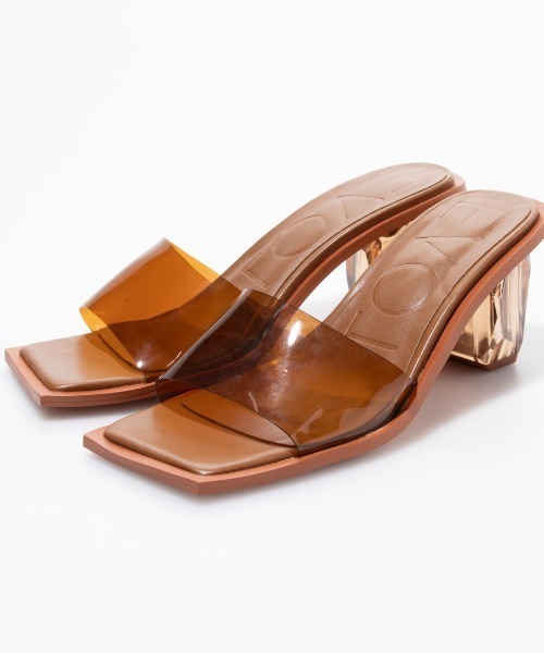 Doux archives（ドゥアルシーヴ）の「【EVOL】クリアヒールスクエアサンダル（サンダル・レディース・ベージュ/クリアブラック/ブラック/グリーン/クリア/ブラウン・22.5/23.5/24.5）」の16枚目の写真