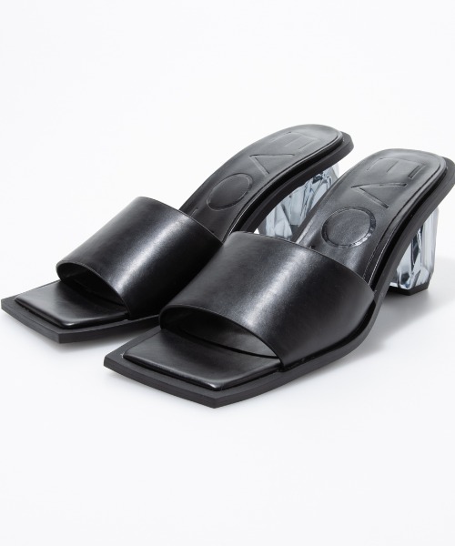 Doux archives（ドゥアルシーヴ）の「【EVOL】クリアヒールスクエアサンダル（サンダル・レディース・ベージュ/クリアブラック/ブラック/グリーン/クリア/ブラウン・22.5/23.5/24.5）」の18枚目の写真