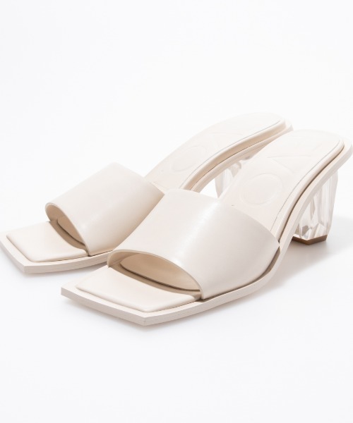 Doux archives（ドゥアルシーヴ）の「【EVOL】クリアヒールスクエアサンダル（サンダル・レディース・ベージュ/クリアブラック/ブラック/グリーン/クリア/ブラウン・22.5/23.5/24.5）」の19枚目の写真