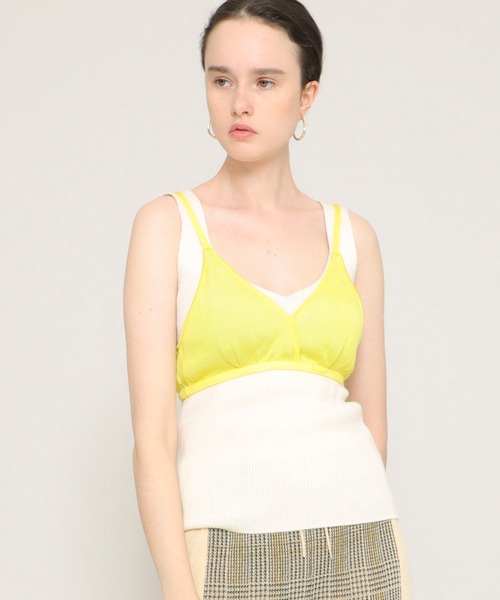 TAN（タン）の「【TAN（タン）】ダブルフェイスブラトップ /DOUBLE FACE BRATOP /21SS-22（Tシャツ/カットソー・レディース・イエロー/オレンジ・FREE）」の15枚目の写真