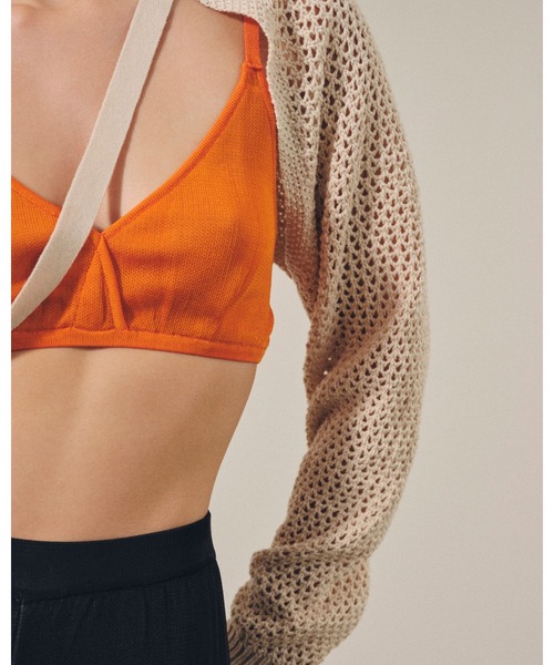 TAN（タン）の「【TAN（タン）】ダブルフェイスブラトップ /DOUBLE FACE BRATOP /21SS-22（Tシャツ/カットソー・レディース・イエロー/オレンジ・FREE）」の16枚目の写真