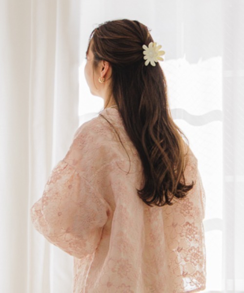 flower（フラワー）の「カモミールヘアクリップ（バレッタ/ヘアクリップ・レディース・ピンク/ブラック/ブルー/ホワイト・FREE）」の17枚目の写真
