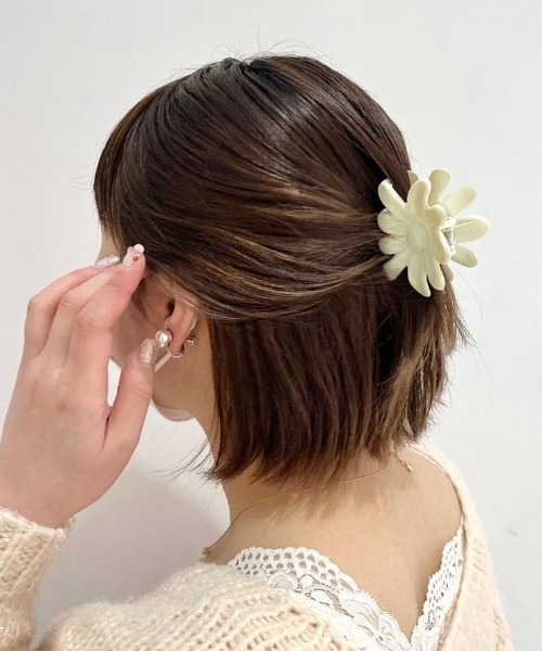 flower（フラワー）の「カモミールヘアクリップ（バレッタ/ヘアクリップ・レディース・ピンク/ブラック/ブルー/ホワイト・FREE）」の20枚目の写真