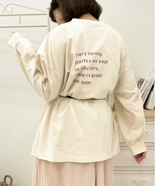 apres jour（アプレジュール）の「アソートビッグスリットロンT【ZOZOTOWN限定アイテム】（Tシャツ/カットソー・レディース・アイボリー/ブラック/ホワイト系その他3/オフホワイト/ホワイト系その他2/クリーム/ブラック系その他/ピンク/ホワイト系その他/ブラック系その他2/ホワイト系その他4/サックスブルー・フリー/X-LARGE）」の10枚目の写真