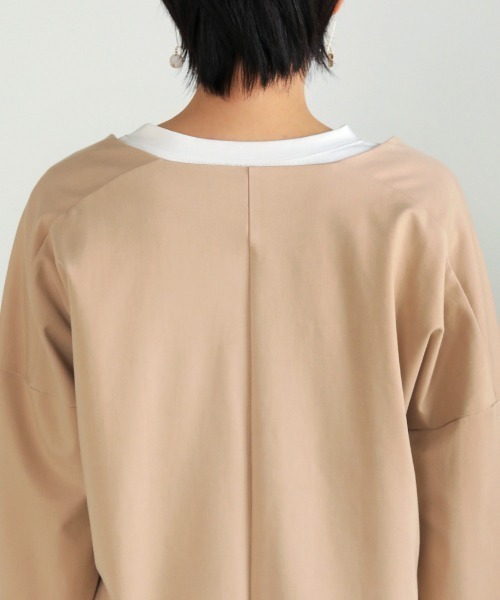 Bou Jeloud(ブージュルード)の「インナー付◆深VネックTOPS(Tシャツ/カットソー・レディース・チャコールグレー/ベージュ・FREE)」の20枚目の写真
