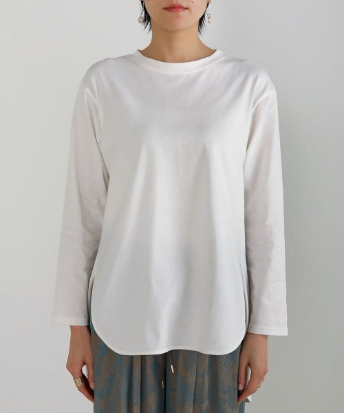 Bou Jeloud(ブージュルード)の「インナー付◆深VネックTOPS(Tシャツ/カットソー・レディース・チャコールグレー/ベージュ・FREE)」の11枚目の写真