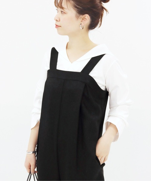 JOURNAL STANDARD（ジャーナルスタンダード）の「ラチネクロスIラインサロペット◆（サロペット/オーバーオール・レディース・ネイビー/ブラック/カーキ・36/38）」の7枚目の写真