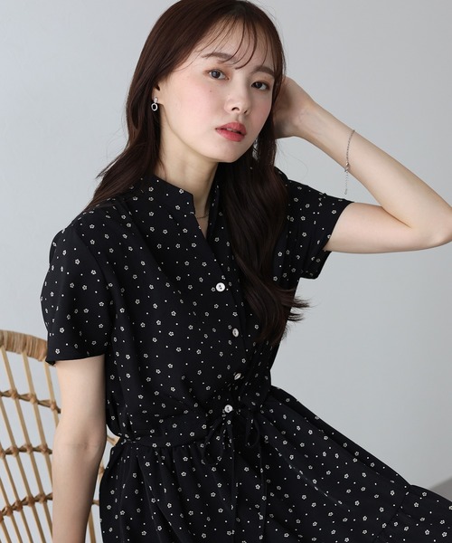 BLUEEAST（ブルーイースト）の「《お気に入り5万人突破！》アソート柄ワンピース（ワンピース・レディース・オフホワイト/ブラック/ネイビー/アイボリー/グリーン/ネイビー系/ブルー/ブラック系/グレイッシュベージュ/ダークブラック/パープル/オレンジ/グリーン系/イエロー/ドット/パープル系/ブルー系/モカ/ブルーグレー/ベージュ/ピンク/ダークネイビー/ブラウン/ミント/ベージュ系/カーキ系/ブラウン系/ブラック系2/ブラウン系その他2/ブラック系3/カーキ/アイボリー系・MEDIUM）」の7枚目の写真