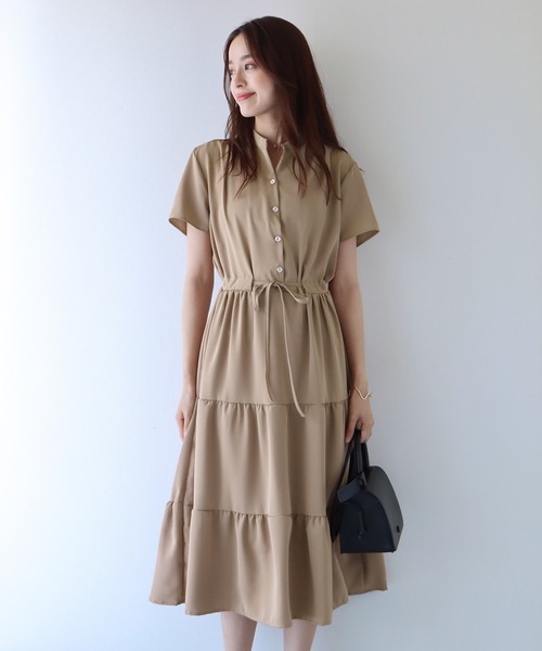 BLUEEAST（ブルーイースト）の「《お気に入り5万人突破！》アソート柄ワンピース（ワンピース・レディース・オフホワイト/ブラック/ネイビー/アイボリー/グリーン/ネイビー系/ブルー/ブラック系/グレイッシュベージュ/ダークブラック/パープル/オレンジ/グリーン系/イエロー/ドット/パープル系/ブルー系/モカ/ブルーグレー/ベージュ/ピンク/ダークネイビー/ブラウン/ミント/ベージュ系/カーキ系/ブラウン系/ブラック系2/ブラウン系その他2/ブラック系3/カーキ/アイボリー系・MEDIUM）」の10枚目の写真