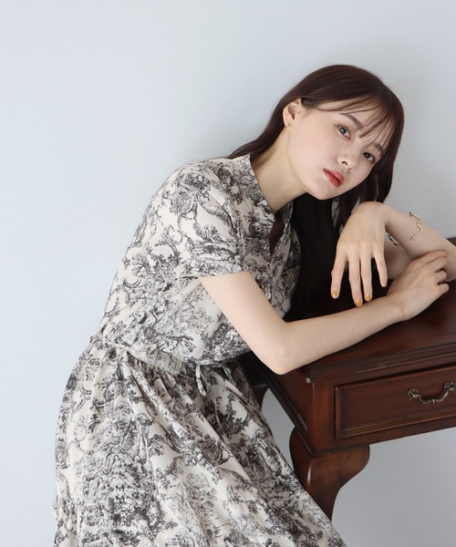 無地＆アソート花柄ワンピース（ワンピース）｜BLUEEAST（ブルー