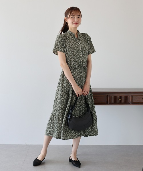 極美品 45rパトアシュタペット青花プリントワンピース 極美品