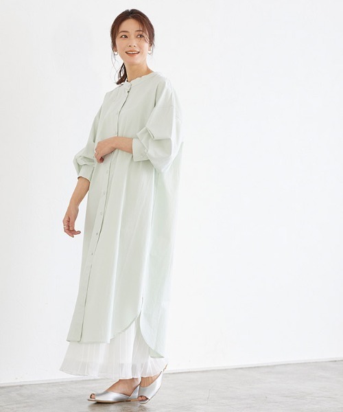 Pierrot（ピエロ）の「プリーツインナーセットロングニット（ワンピース・レディース・ブラック/グリーン系その他/グレイッシュベージュ/チャコール・M/L）」の22枚目の写真