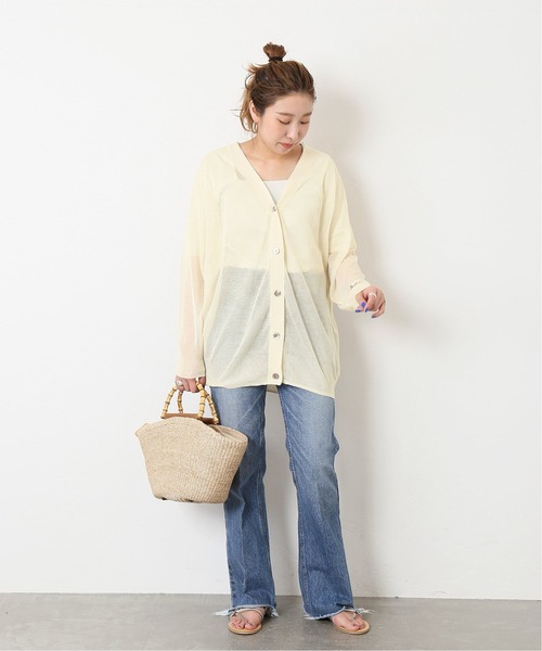 JOURNAL STANDARD L'ESSAGE シアーVネックカーディガン シアーVネックカーディガン | ジャーナルスタンダード