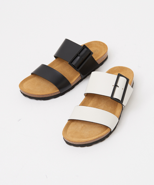 Carmen Salas(カルメンサラス)の「★Carmen Salas/Wベルトフットベット(サンダル・レディース・ブラック/ホワイト・36/37/38)」の4枚目の写真