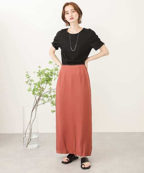 SENSE OF PLACE by URBAN RESEARCH（センスオブプレイスバイアーバンリサーチ）の「デザインスリーブコンパクトトップ（Tシャツ/カットソー・レディース・イエロー/ブラック/オフホワイト・ONE）」の6枚目の写真