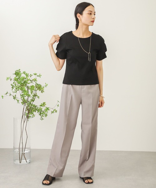 SENSE OF PLACE by URBAN RESEARCH（センスオブプレイスバイアーバンリサーチ）の「デザインスリーブコンパクトトップ（Tシャツ/カットソー・レディース・イエロー/ブラック/オフホワイト・ONE）」の18枚目の写真