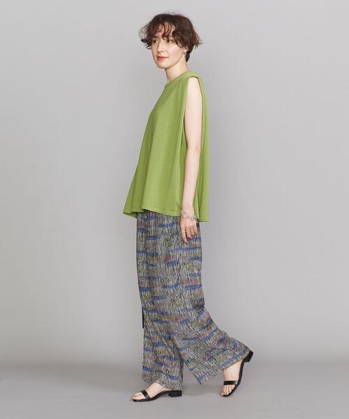 BEAUTY&YOUTH UNITED ARROWS（ビューティーアンドユースユナイテッドアローズ）の「BY コットンタックショルダーノースリーブニット -ウォッシャブル-（ニット/セーター・レディース・ホワイト/ブラック/ケリー・FREE）」の8枚目の写真