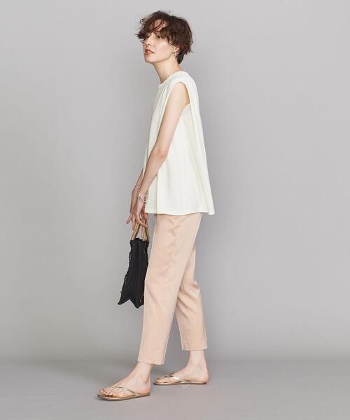 BEAUTY&YOUTH UNITED ARROWS（ビューティーアンドユースユナイテッドアローズ）の「BY コットンタックショルダーノースリーブニット -ウォッシャブル-（ニット/セーター・レディース・ホワイト/ブラック/ケリー・FREE）」の12枚目の写真