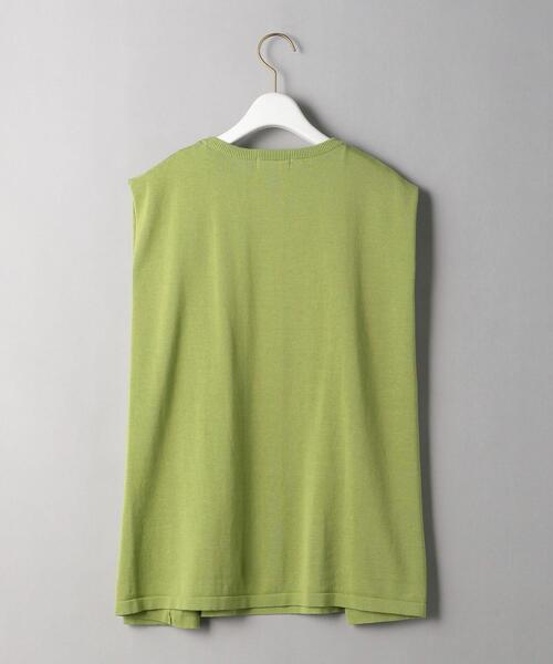 BEAUTY&YOUTH UNITED ARROWS（ビューティーアンドユースユナイテッドアローズ）の「BY コットンタックショルダーノースリーブニット -ウォッシャブル-（ニット/セーター・レディース・ホワイト/ブラック/ケリー・FREE）」の17枚目の写真