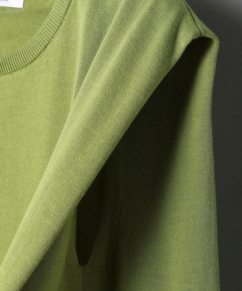 BEAUTY&YOUTH UNITED ARROWS（ビューティーアンドユースユナイテッドアローズ）の「BY コットンタックショルダーノースリーブニット -ウォッシャブル-（ニット/セーター・レディース・ホワイト/ブラック/ケリー・FREE）」の19枚目の写真