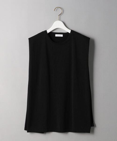 BEAUTY&YOUTH UNITED ARROWS（ビューティーアンドユースユナイテッドアローズ）の「BY コットンタックショルダーノースリーブニット -ウォッシャブル-（ニット/セーター・レディース・ホワイト/ブラック/ケリー・FREE）」の14枚目の写真