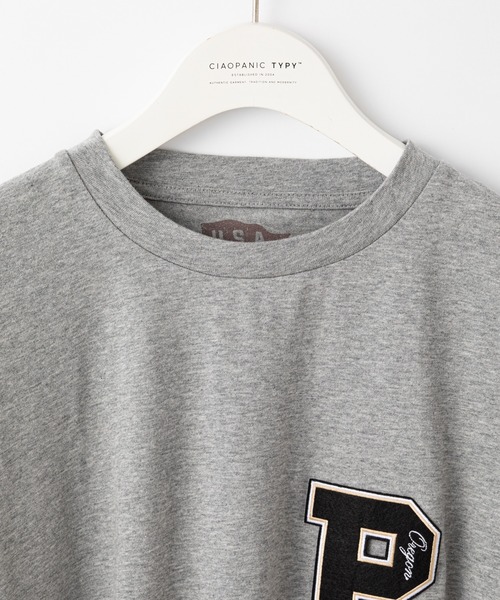 CIAOPANIC TYPY（チャオパニックティピー）の「USAコットンサガラ刺繍ワッペンTee（Tシャツ/カットソー・メンズ・ブラック/オフホワイト/グレー・X-LARGE/MEDIUM/LARGE/SMALL）」の5枚目の写真