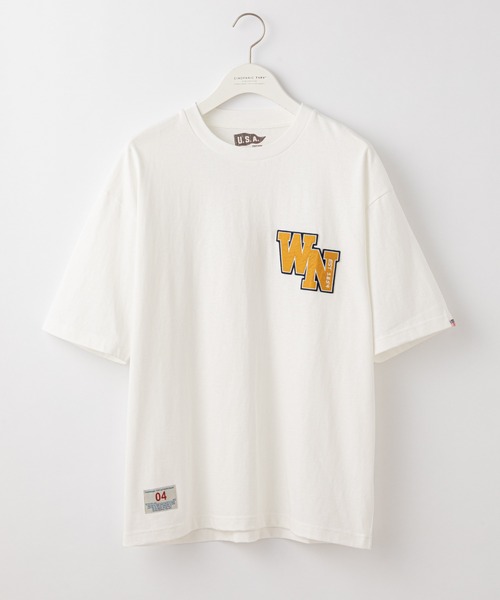 CIAOPANIC TYPY（チャオパニックティピー）の「USAコットンサガラ刺繍ワッペンTee（Tシャツ/カットソー・メンズ・ブラック/オフホワイト/グレー・X-LARGE/MEDIUM/LARGE/SMALL）」の6枚目の写真