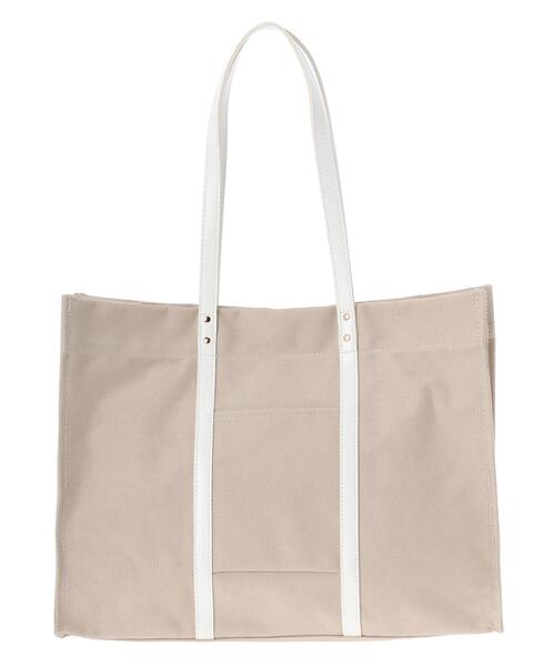 AMERICAN HOLIC（アメリカンホリック）の「キャンバススクエアトートバッグ（トートバッグ・レディース・ベージュ・FREE）」の2枚目の写真