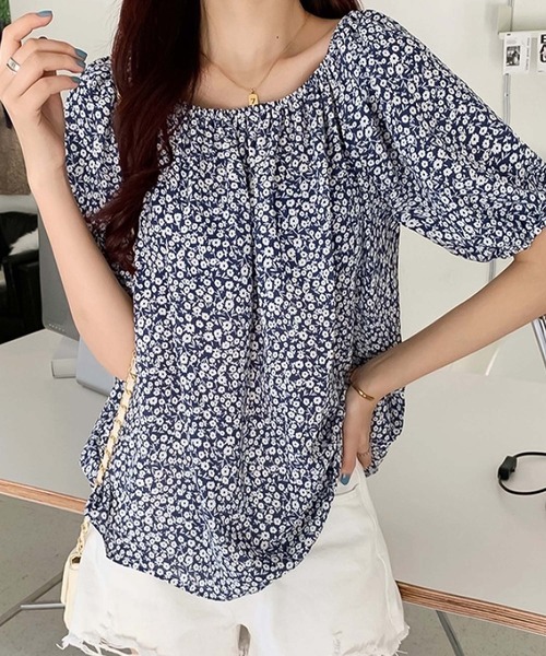 トップス花柄ブラウス Tシャツ カットソー Ulysses ユリシス のファッション