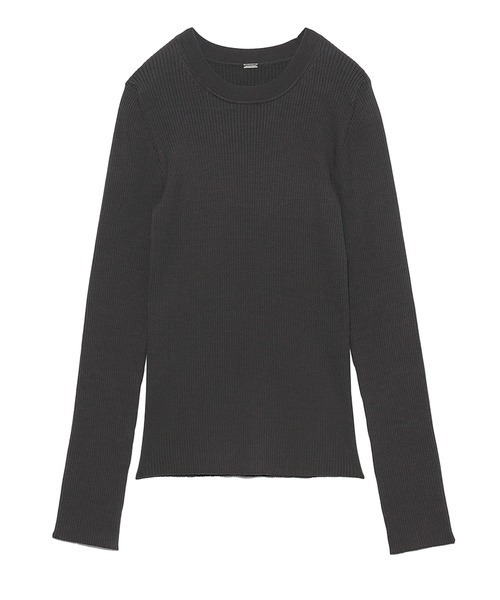 Mila Owen（ミラオーウェン）の「オーガニッククルーネックニットトップ（ニット/セーター・レディース・グレー/チャコールグレー/ターコイズブルー・0/1）」の15枚目の写真