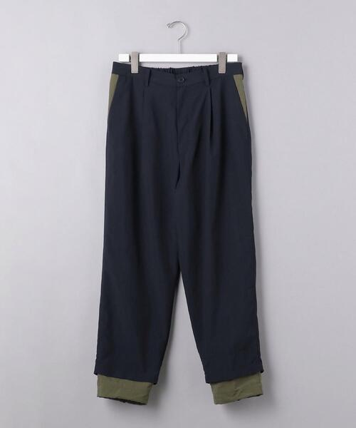 EN ROUTE（アンルート）の「＜EN ROUTE（アンルート）＞ リップストップ レイヤード ヘムコード 1プリーツ（その他パンツ・メンズ・ネイビー/ブラック・3/1/2）」の9枚目の写真