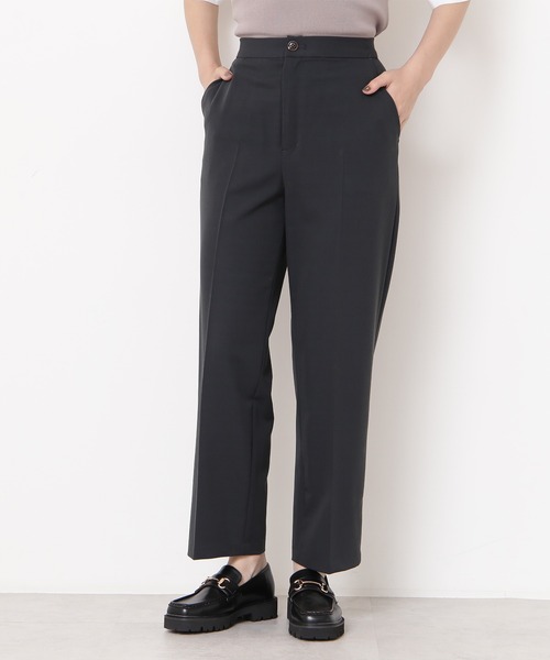 N.（N. Natural Beauty Basic）（エヌエヌナチュラルビューティーベーシック）の「◆センタープレスストレートパンツ（その他パンツ・レディース・チャコールグレー/ベージュ/パープル・MEDIUM）」の4枚目の写真