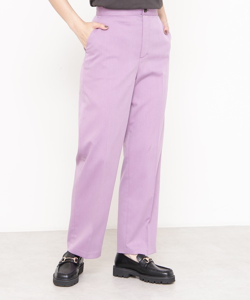 N.（N. Natural Beauty Basic）（エヌエヌナチュラルビューティーベーシック）の「◆センタープレスストレートパンツ（その他パンツ・レディース・チャコールグレー/ベージュ/パープル・MEDIUM）」の10枚目の写真