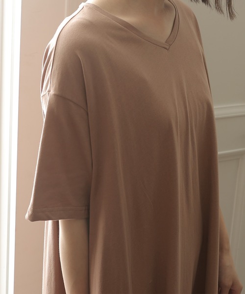 ElegChic(エレグシック)の「Aライン コットンワンピース(ワンピース・レディース・モカ/ブラック/グレイッシュベージュ・4L/XL/M)」の7枚目の写真