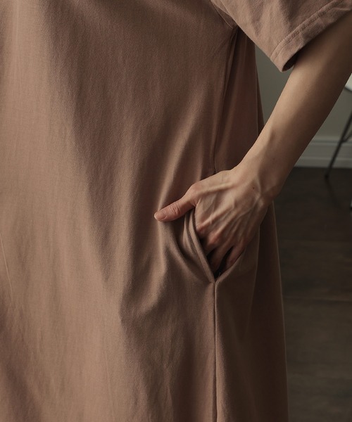 ElegChic(エレグシック)の「Aライン コットンワンピース(ワンピース・レディース・モカ/ブラック/グレイッシュベージュ・4L/XL/M)」の17枚目の写真
