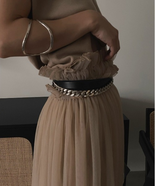 Ameri(アメリ)の「HALF CHAIN BELT(ベルト・レディース・ブラック/ブラウン・FREE)」の8枚目の写真