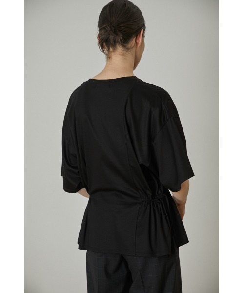 RIM.ARK(リムアーク)の「Side gather T/SH(Tシャツ/カットソー・レディース・ホワイト/ブラック・FREE)」の5枚目の写真